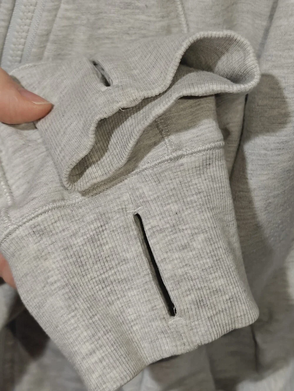 Lululemon Scuba Jacket Size 8 Asymmetrical Coast Hoodie Heathered Gray